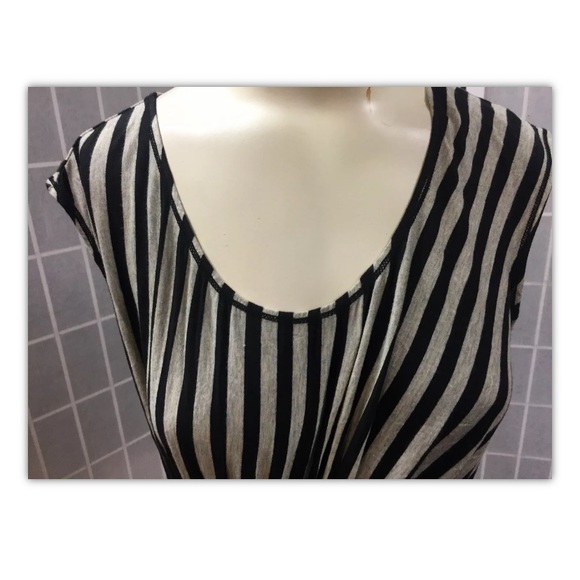 Max Studio, dress, black/gray, stripes, size L.: - Picture 5 of 9
